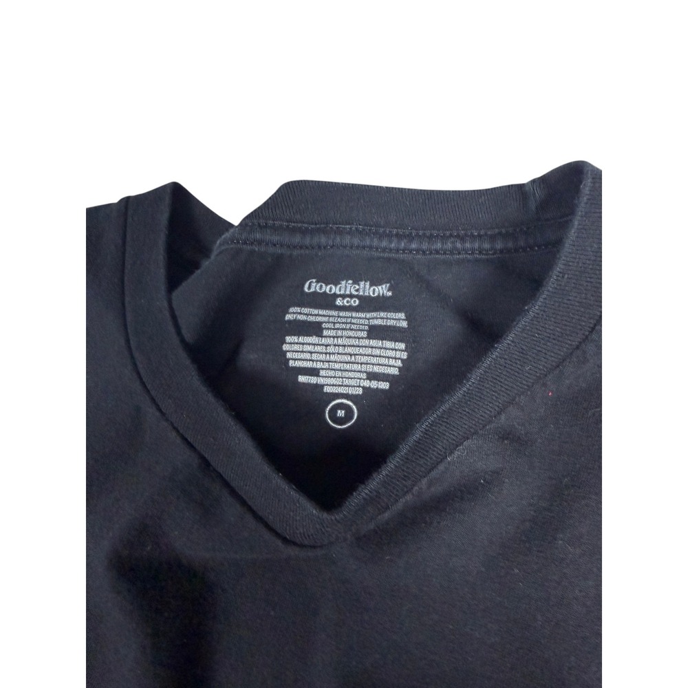 Goodfellow & Co Mens Black Short Sleeve Crew Neck 100 Cotton T-Shirt Size M - Picture 2 of 3